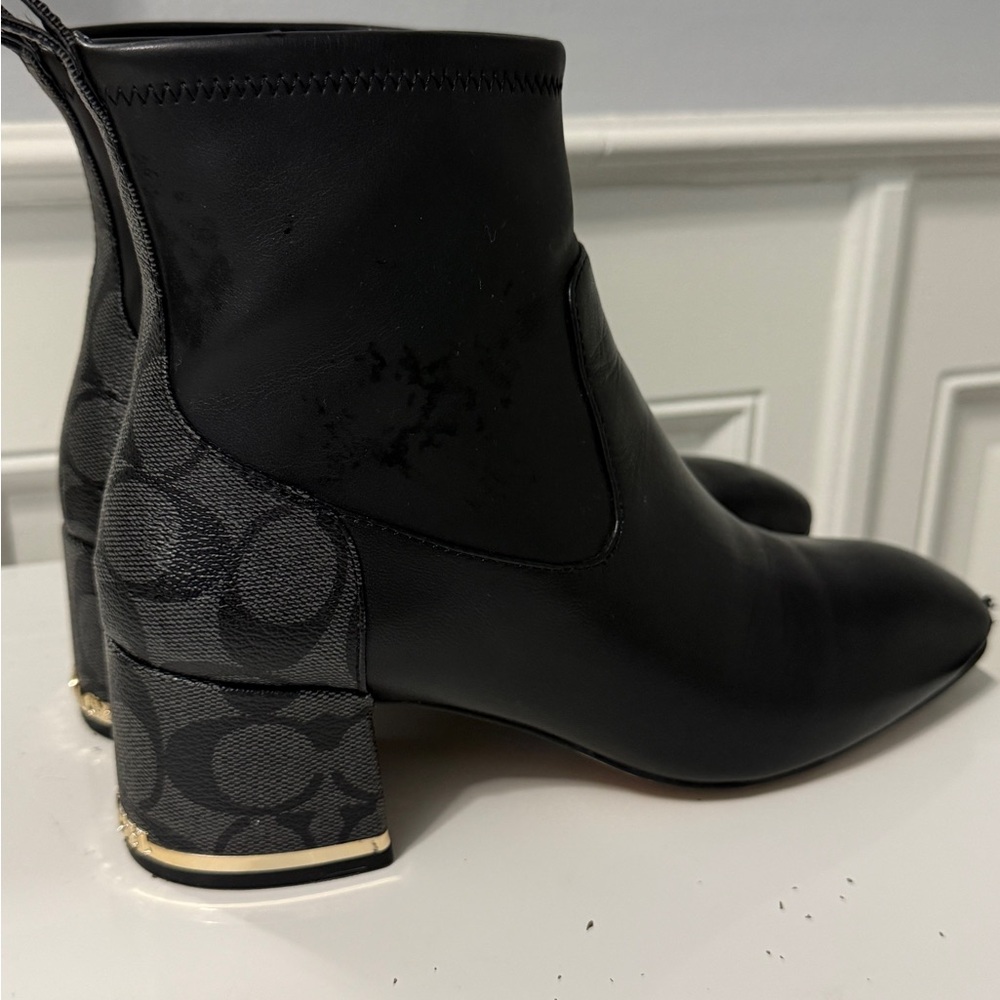 Coach Black and Gray Ankle Boots